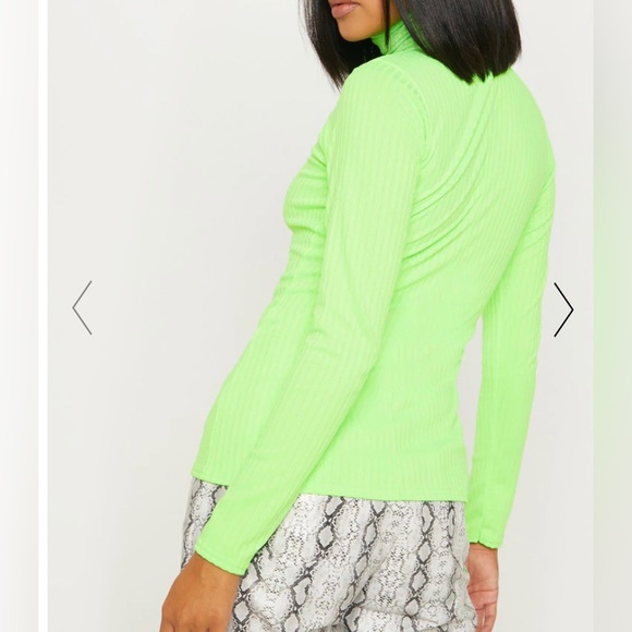 PrettyLittleThing Ribbed Roll Neck Top - US8 - Picture 5 of 5